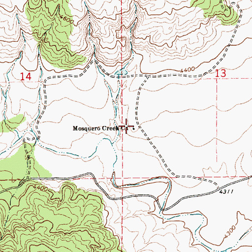 Topographic Map of Mosquero Creek Church, NM