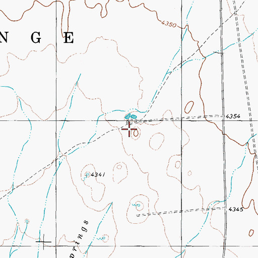 Topographic Map of Mound Springs, NM