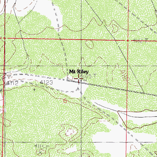 Topographic Map of Mount Riley, NM