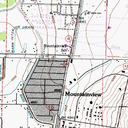 Topographic Map of Mountainview Mission, NM