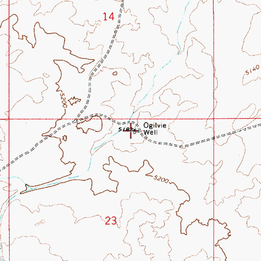 Topographic Map of Ogilvie Well, AZ
