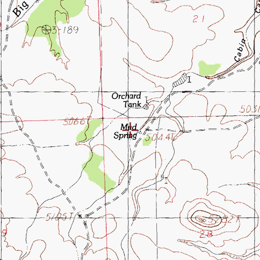 Topographic Map of Mud Springs, NM
