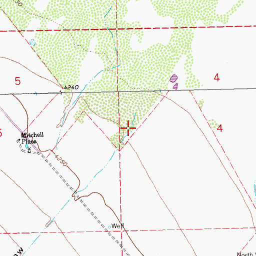 Topographic Map of Muir Draw, NM
