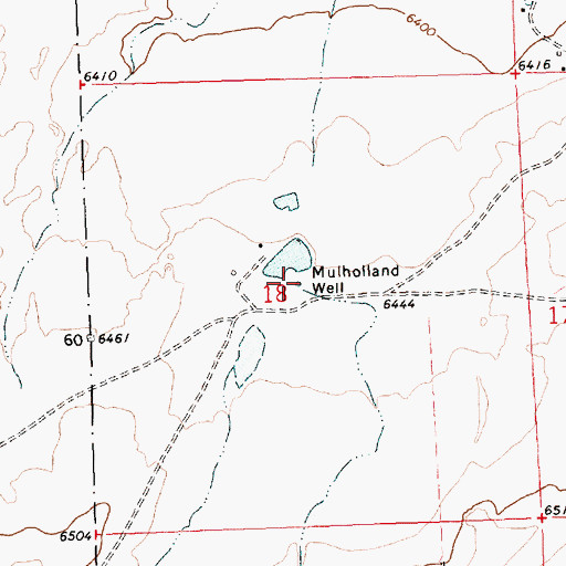 Topographic Map of Mulholland Well, NM