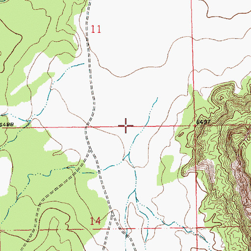Topographic Map of Mullen Canyon, NM
