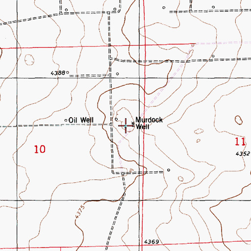 Topographic Map of Murdock Well, NM