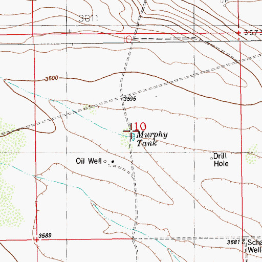 Topographic Map of Murphy Tank, NM