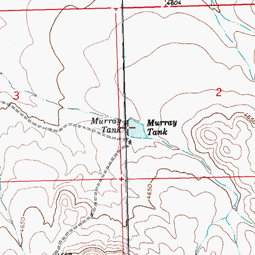 Topographic Map of Murray Tank, NM