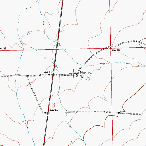 Topographic Map of Murray Wells, NM