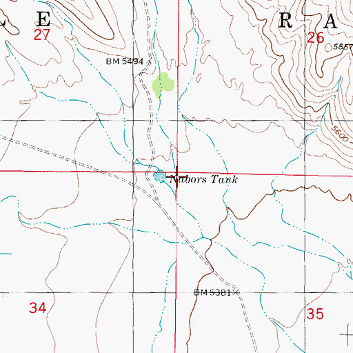 Topographic Map of Nabors Tank, NM