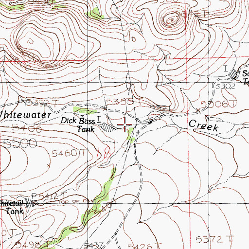 Topographic Map of Nations Hut, NM