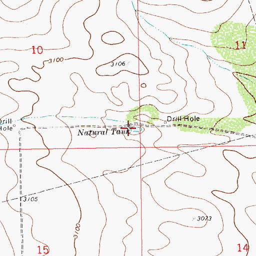 Topographic Map of Natural Tank, NM