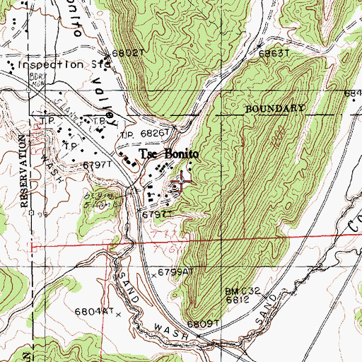 Topographic Map of Navajo Bible School, NM