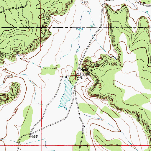 Topographic Map of Neafus Ranch, NM