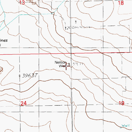 Topographic Map of Nelson Well, NM