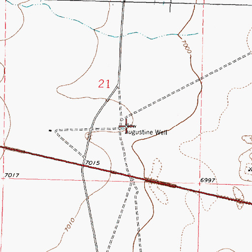 Topographic Map of New Augustine Well, NM