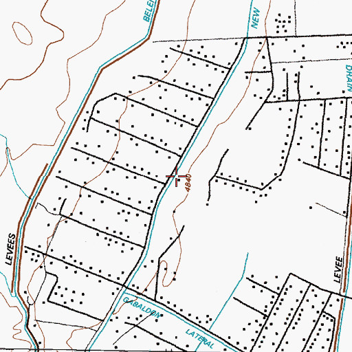 Topographic Map of New Belen Ditch, NM