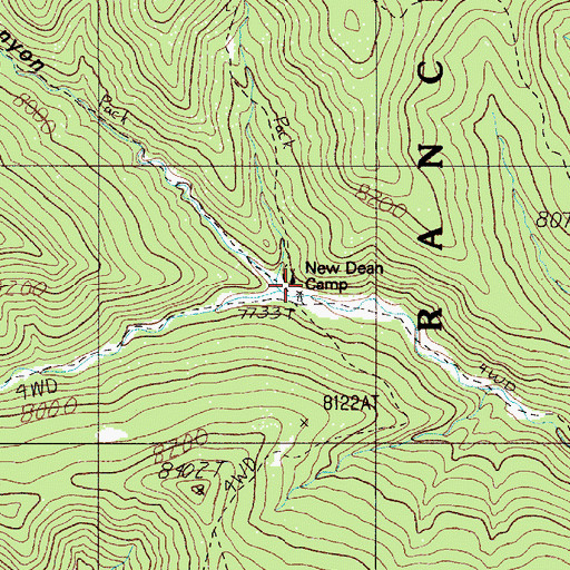 Topographic Map of New Dean Trail Camp, NM