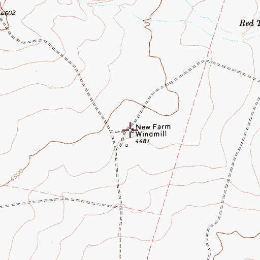 Topographic Map of New Farm Windmill, NM