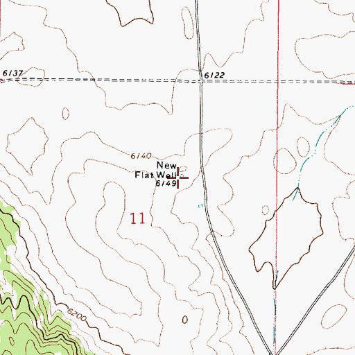 Topographic Map of New Flat Well, NM