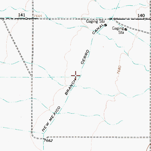 Topographic Map of New Mexico Branch Cerro Canal, NM