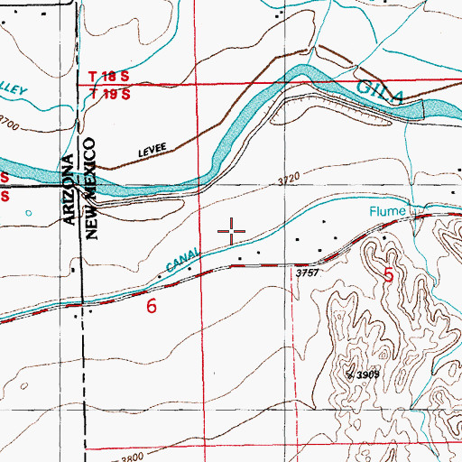 Topographic Map of New Model Canal, NM