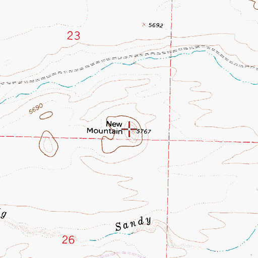 Topographic Map of New Mountain, NM