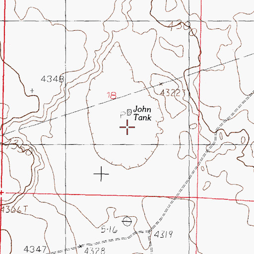 Topographic Map of New Tank, NM