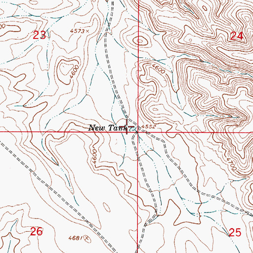 Topographic Map of New Tank, NM