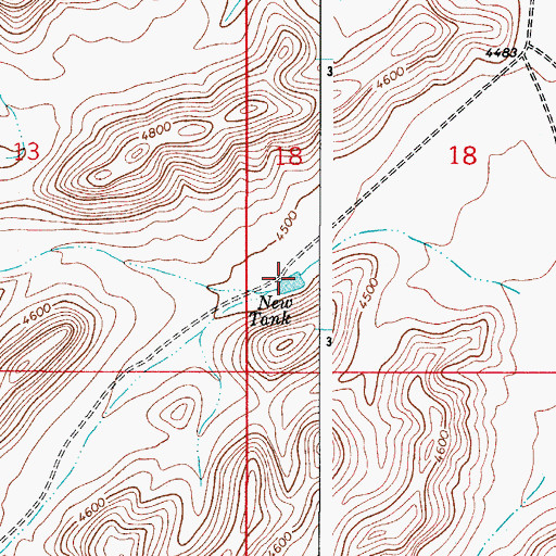 Topographic Map of New Tank, NM