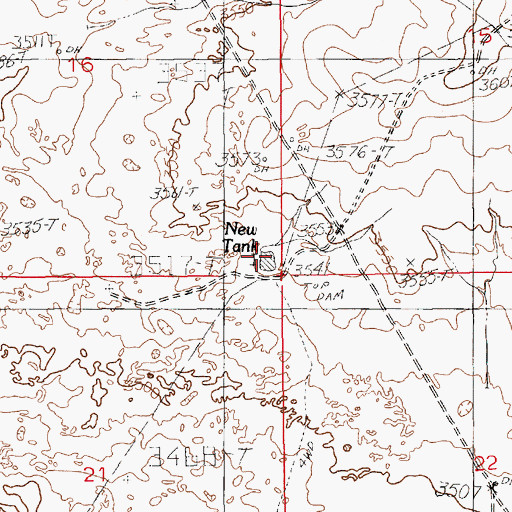 Topographic Map of New Tank, NM