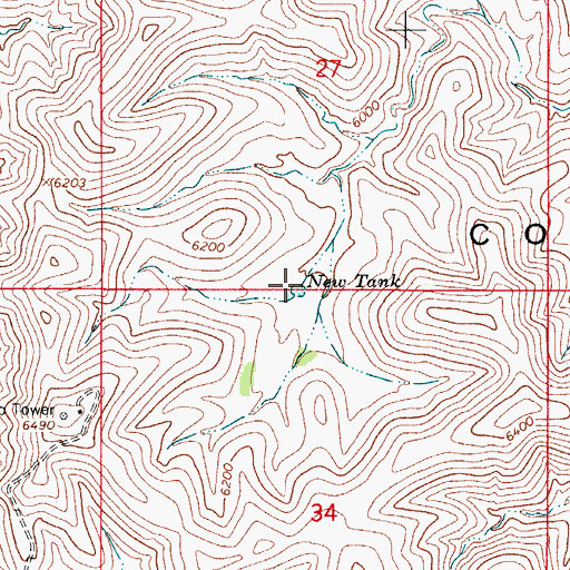 Topographic Map of New Tank, NM