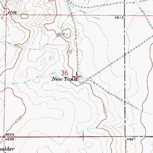 Topographic Map of New Tank, NM