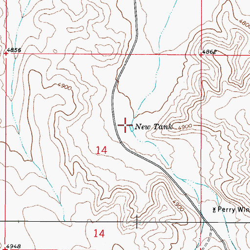 Topographic Map of New Tank, NM