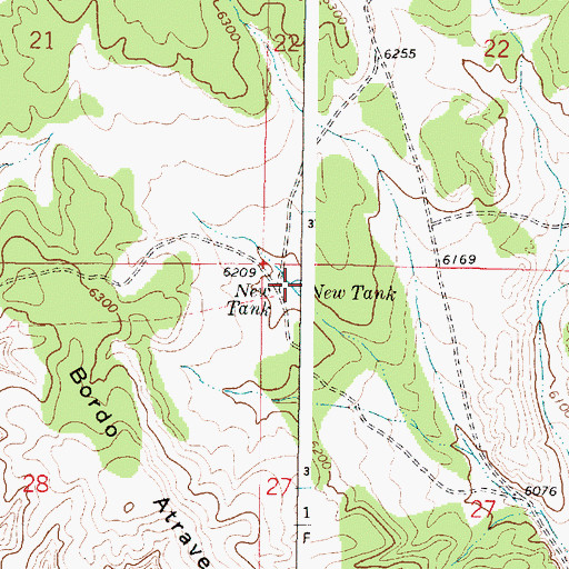 Topographic Map of New Tank, NM