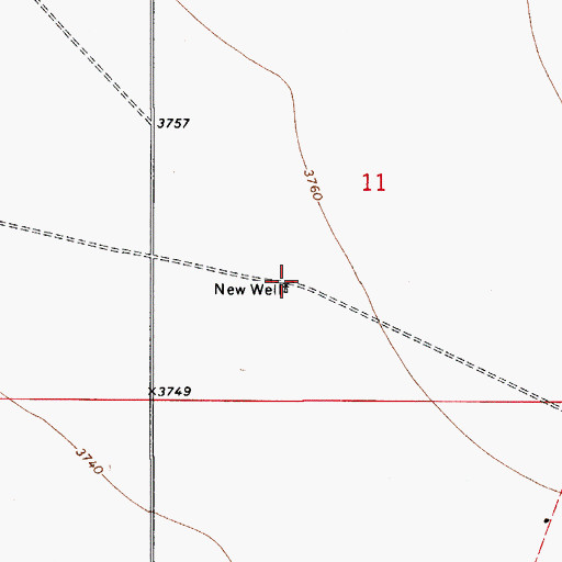 Topographic Map of New Well, NM