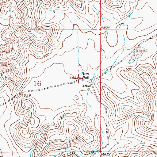 Topographic Map of New Well, NM