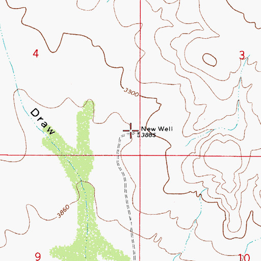 Topographic Map of New Well, NM