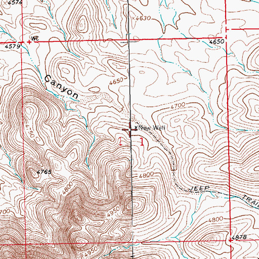 Topographic Map of New Well, NM