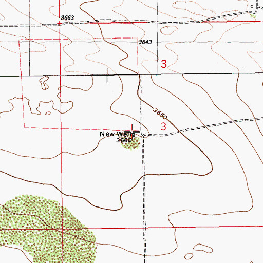 Topographic Map of New Well, NM