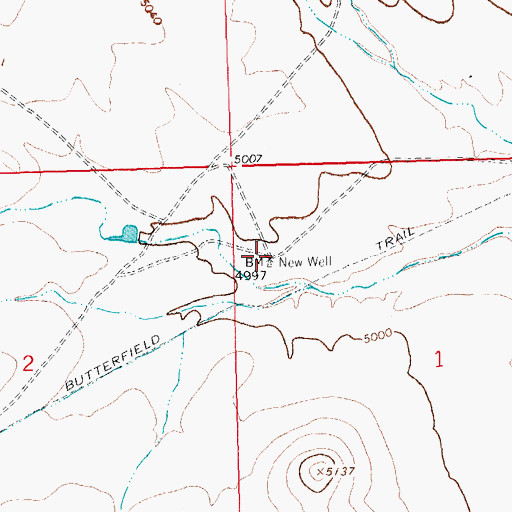 Topographic Map of New Well, NM