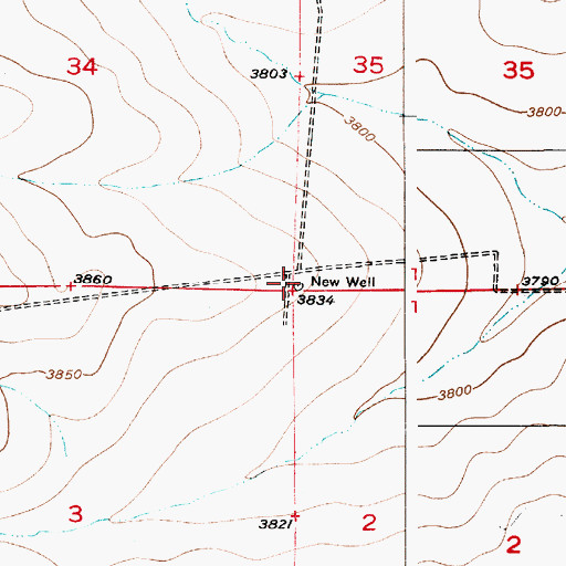 Topographic Map of New Well, NM