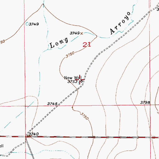 Topographic Map of New Well, NM