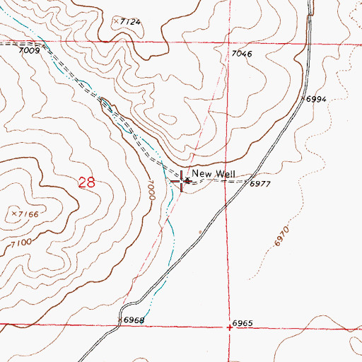 Topographic Map of New Well, NM