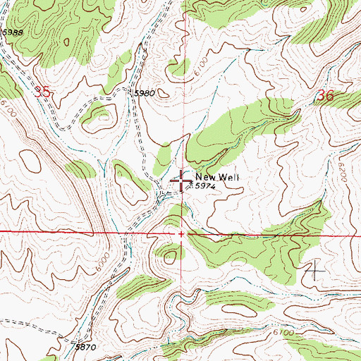 Topographic Map of New Well, NM