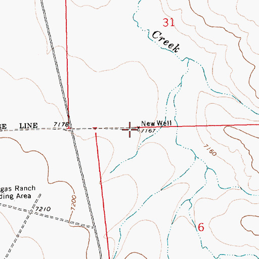 Topographic Map of New Well, NM