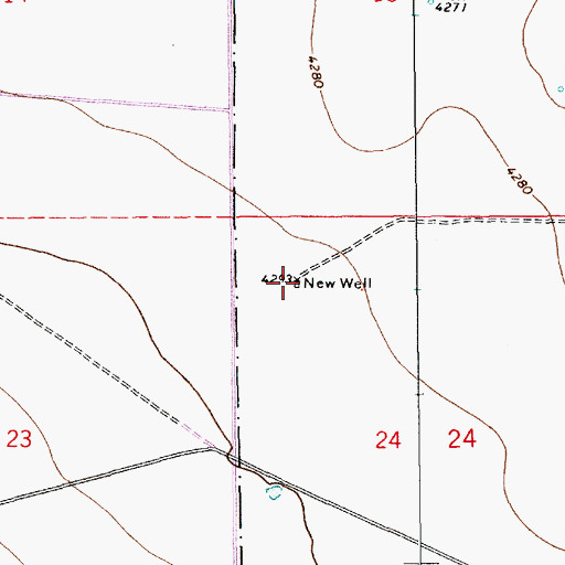 Topographic Map of New Well, NM