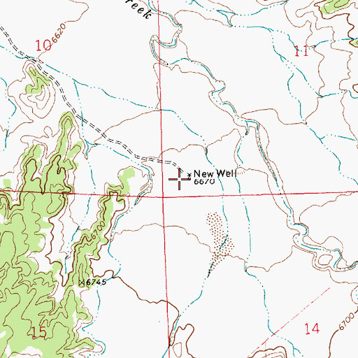 Topographic Map of New Well, NM