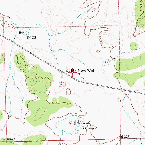 Topographic Map of New Well, NM