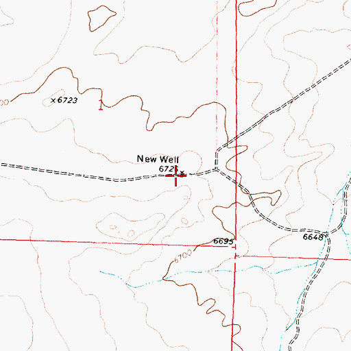 Topographic Map of New Well, NM